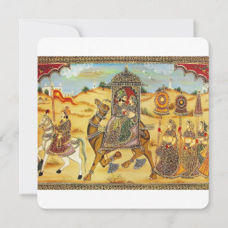 Indian wedding procession on camels