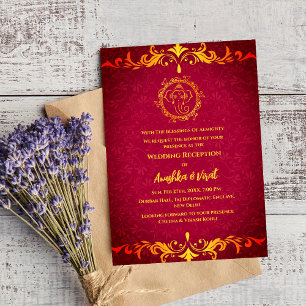 Indian Wedding Reception Invitation
