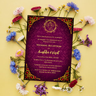 Indian Wedding Reception Invitation