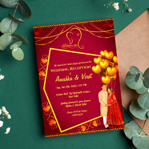 Indian Wedding Reception Invitation