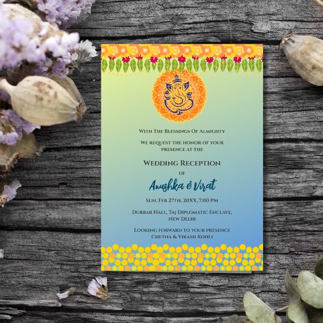 Indian Wedding Reception Invitation (Creator Uploaded)