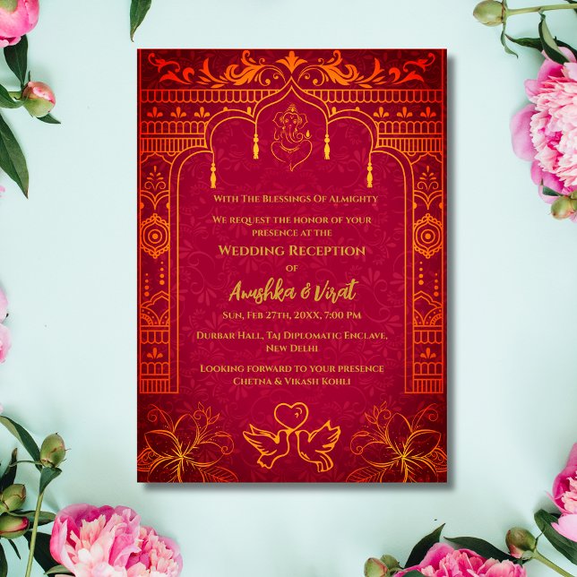 Indian Wedding Reception Invitation (Creator Uploaded)