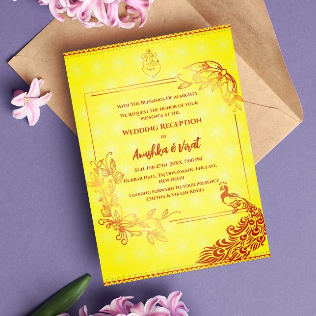 Indian Wedding Reception Invitation (Creator Uploaded)