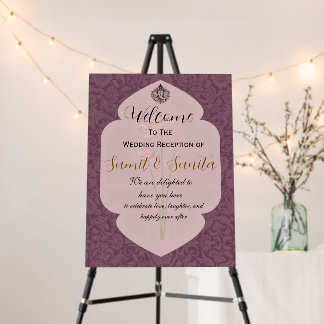 Indian Wedding Reception Welcome Sign