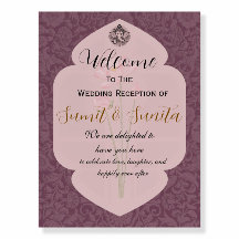Indian Wedding Reception Welcome Sign