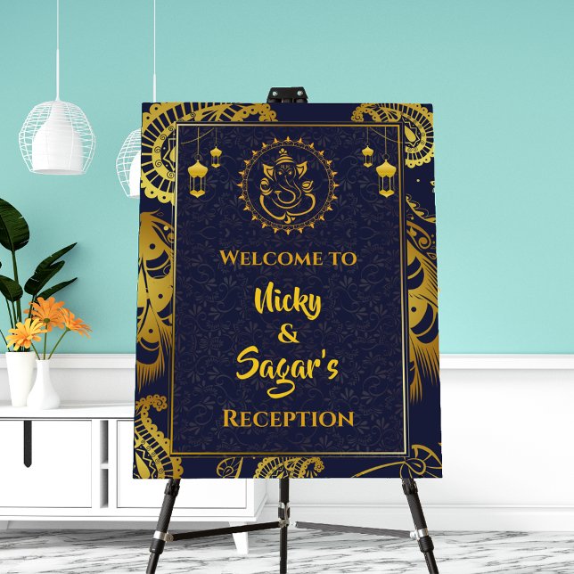 Indian Wedding Reception Welcome Sign Foam Board (Creator Uploaded)