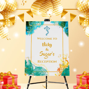 Indian Wedding Reception Welcome Sign Foam Board