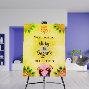 Indian Wedding Reception Welcome Sign Foam Board