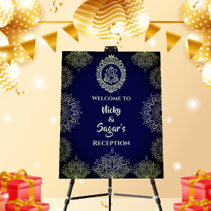 Indian Wedding Reception Welcome Sign Foam Board