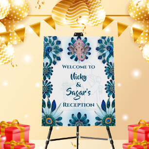 Indian Wedding Reception Welcome Sign Foam Board