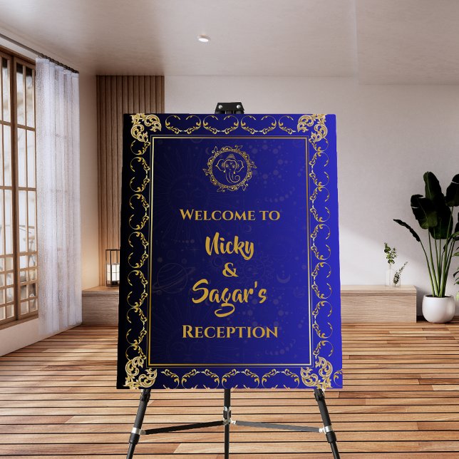 Indian Wedding Reception Welcome Sign Foam Board (Creator Uploaded)