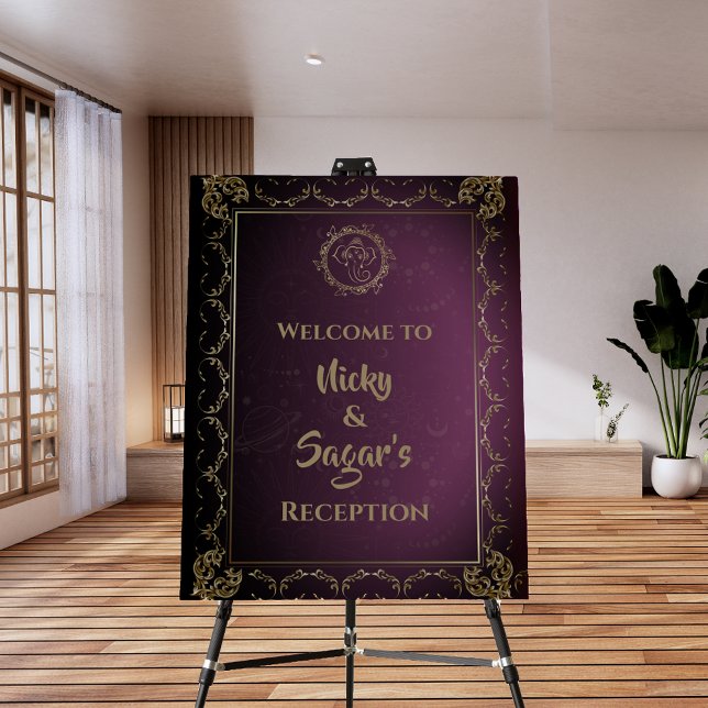 Indian Wedding Reception Welcome Sign Foam Board (Creator Uploaded)