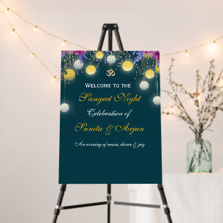 Indian Wedding Sangeet Night Welcome Sign