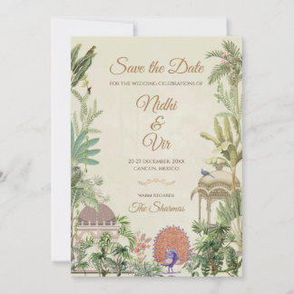 Indian wedding Save the date Invitation Digital