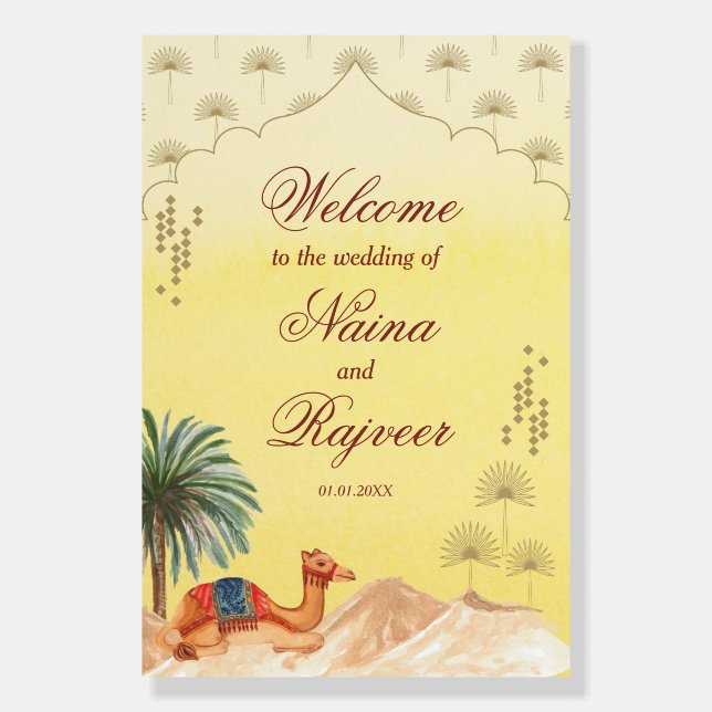 Indian Wedding signage Marwadi wedding Rajasthani Foam Board (Front)