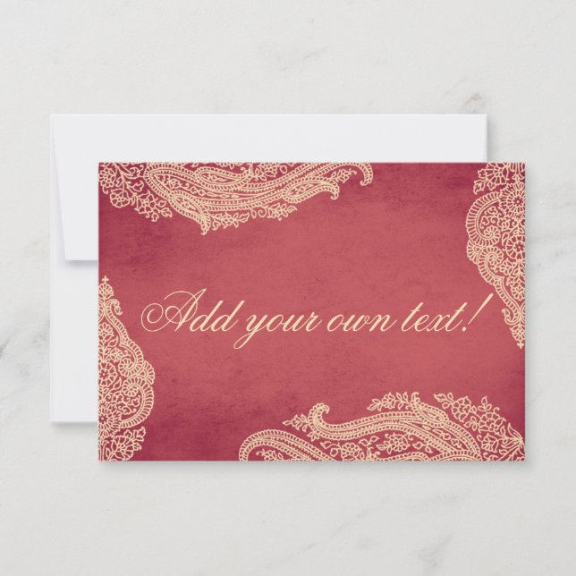 Indian Wedding, Table Cards, Place cards, Mehndi Invitation (Front)