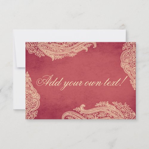 Table Cards, Place cards, Indian Mehndi