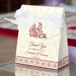 Indian wedding traditional maroon mandala pattern favor boxes