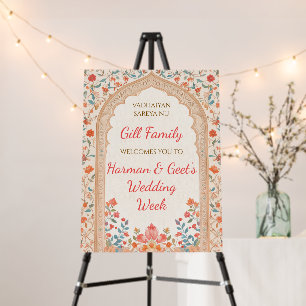 Indian Wedding Week Welcome signs, Hindu Wedding Foam Board