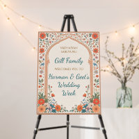 Indian Wedding Week Welcome signs, Punjabi Wedding
