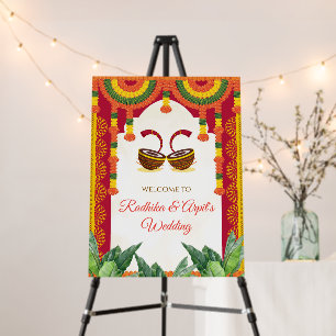 Indian Wedding welcome decor & Hindu Welcome signs