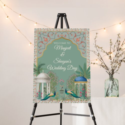 Indian Wedding Welcome sign Hindu Anand Karaj sign