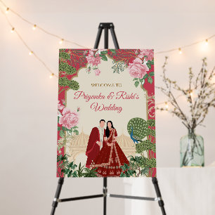 Indian Wedding Welcome sign Hindu Wedding signs