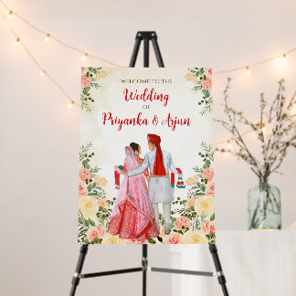 Indian wedding welcome sign & Indian posters