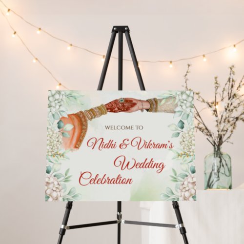 Indian welcome board  Hindu wedding board