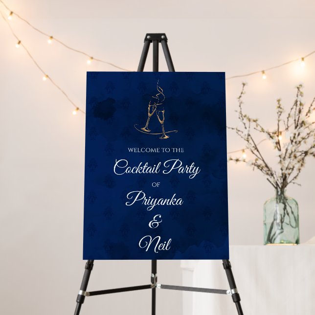 Indian welcome dinner signs & Indian wedding signs (In Situ (Stand))