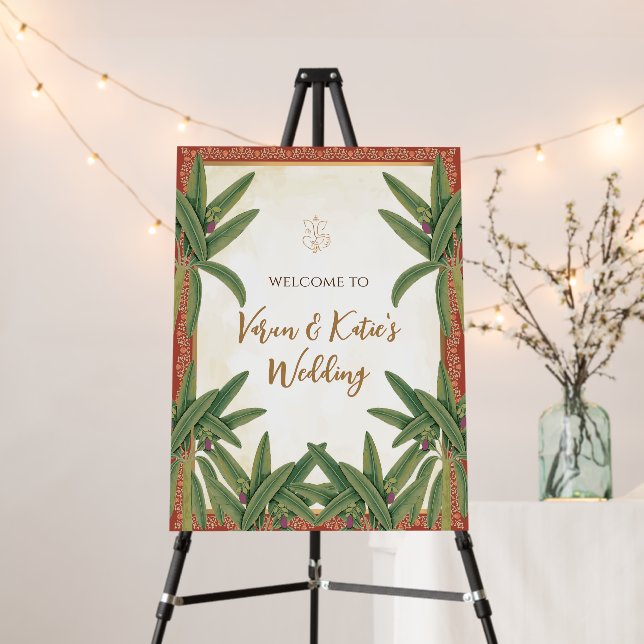 Indian Welcome Wedding sign Phera Welcome signs (In Situ (Stand))