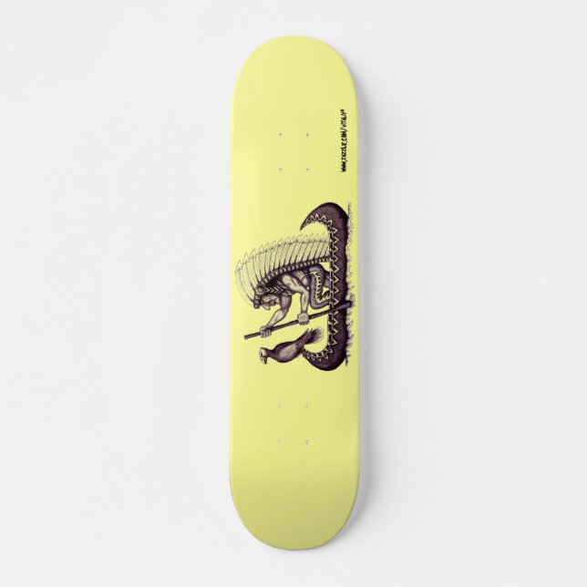 Indian with eagle graphic art cool skateboard deck (Front)