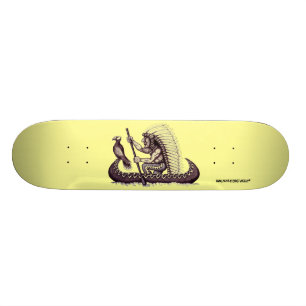 Indian with eagle graphic art cool skateboard deck
