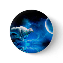 Indian wolf and the full moon button