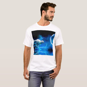 Indian wolf and the full moon T-Shirt