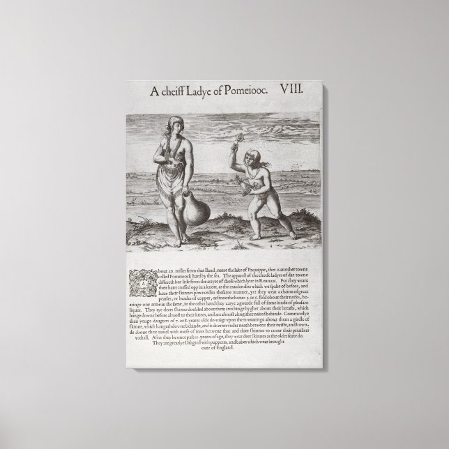 Indian Woman and Young Girl Canvas Print (Front)