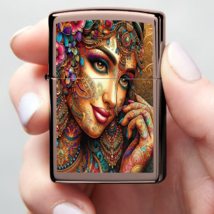 Indian Woman Beauty And Strength Zippo Lighter