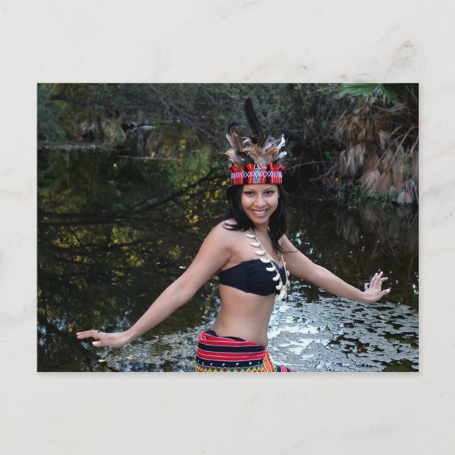 Indian Woman Dancing Postcard (Front)
