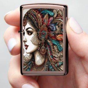 Indian Woman Grace And Power Zippo Lighter