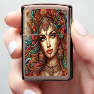 Indian Woman Sophisticated Beauty Zippo Lighter
