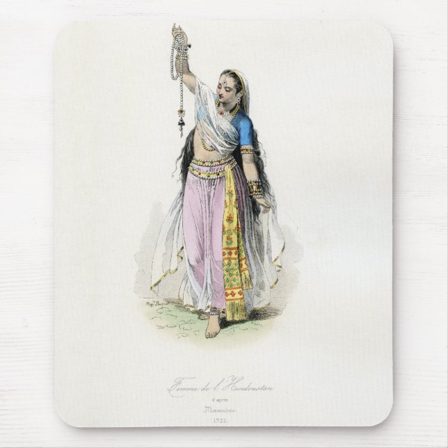 Indian Woman Traditional Costume Mouse Pad (Front)