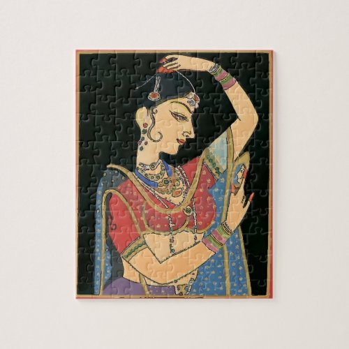 Indian Woman Vintage Style Jigsaw Puzzle
