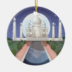 Indian world icon logo travel poster ceramic ornament