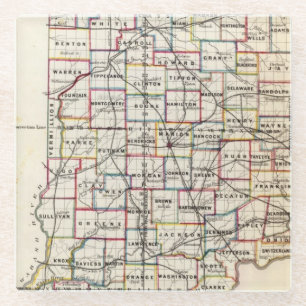 Indiana 2 glass coaster