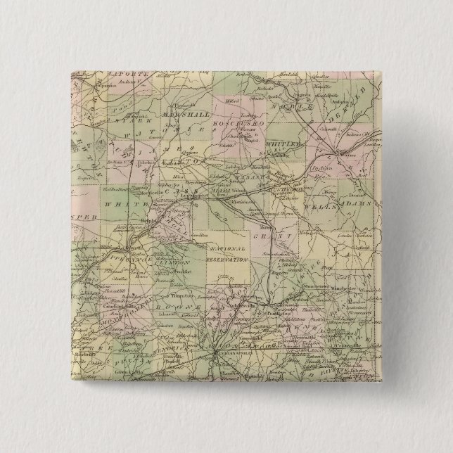 Indiana 3 pinback button (Front)