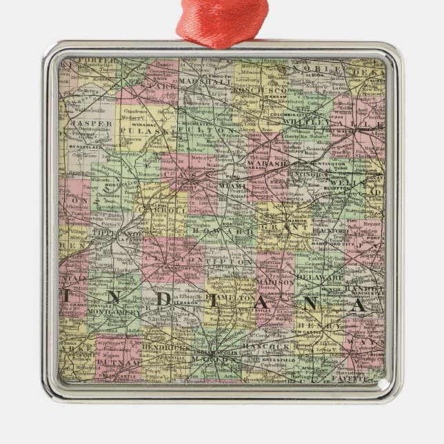 Indiana 6 metal ornament (Front)