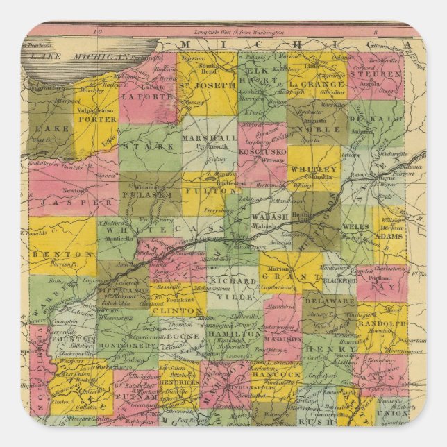 Indiana 9 square sticker (Front)