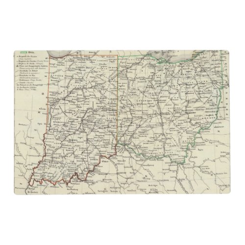 Indiana and Ohio Placemat