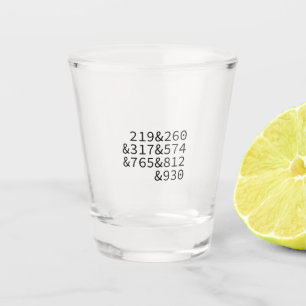 Indiana Area Codes Shot Glass