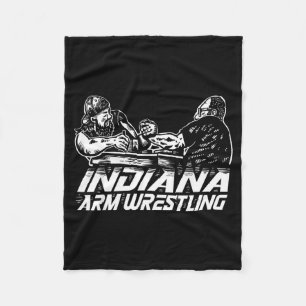 Indiana Arm Wrestling Fleece Blanket